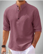 Collar Neck Full Sleeve Cotton Blend Smart Tshirt