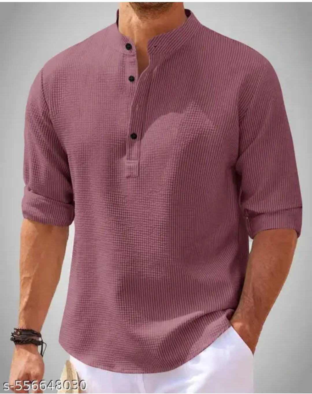 Collar Neck Full Sleeve Cotton Blend Smart Tshirt