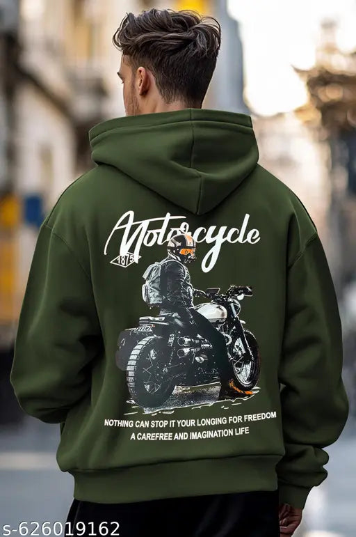 Olive Backprint hoodie