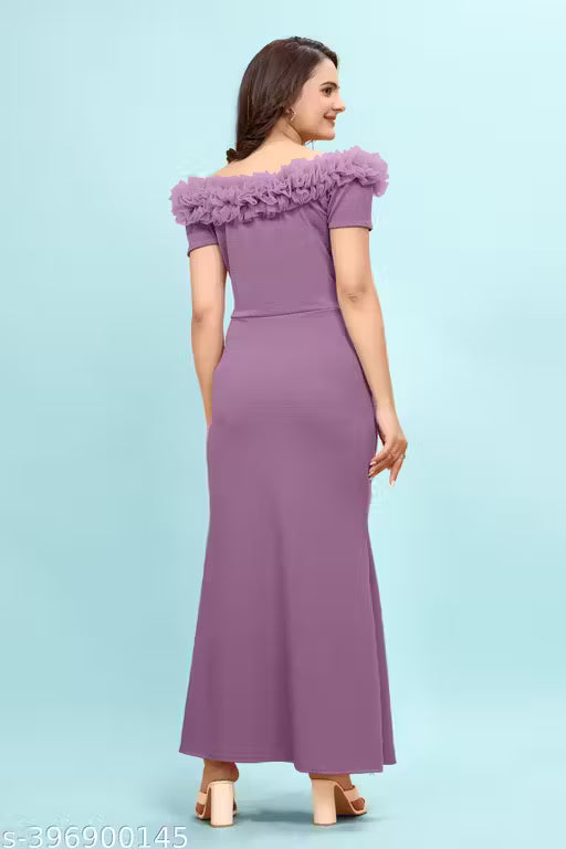 Partywear Bodycon Lavender-Purple Dress
